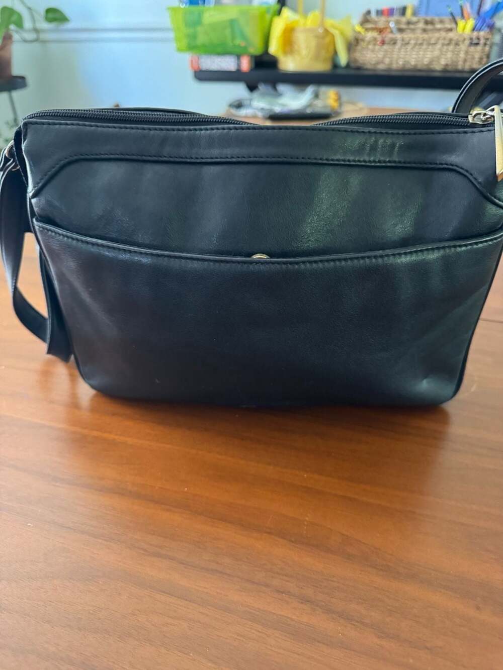 Giani Bernini Black Genuine Leather Shoulder Bag